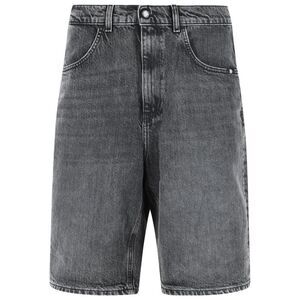 Amish 'Tommy' Black Cotton Bermuda Shorts Men
